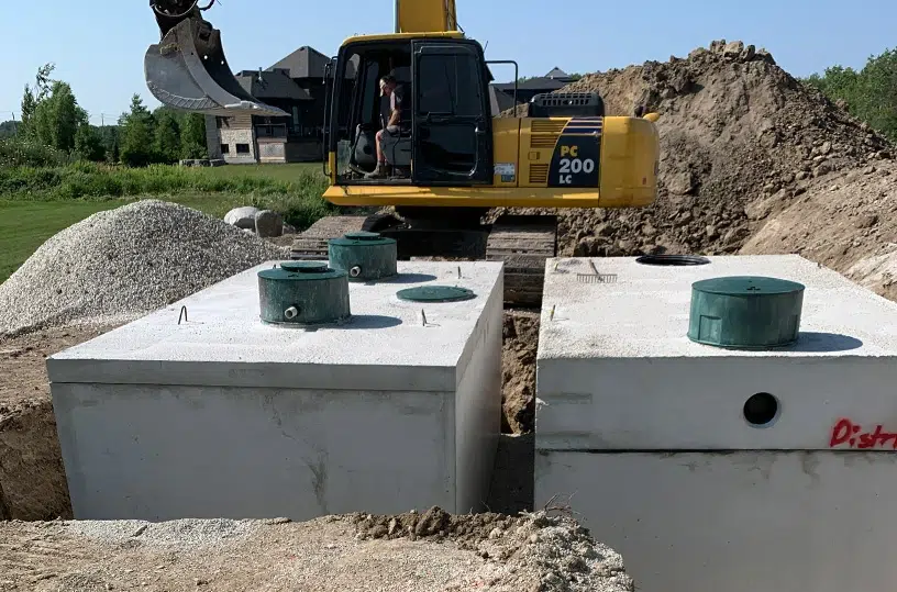 Septic system installation in Collingwood, Blue Mountain